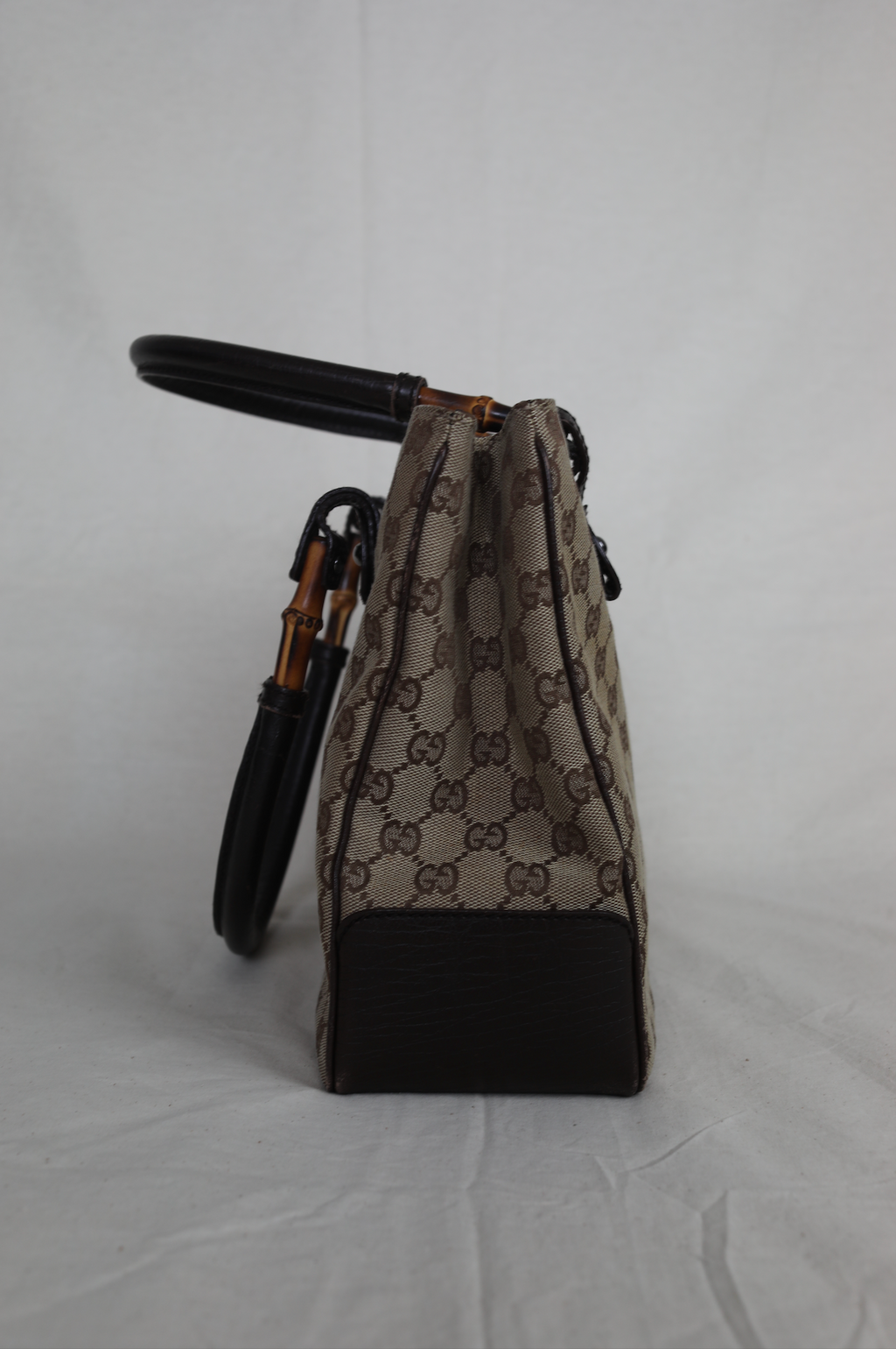 Gucci GG Canvas Bamboo Handle Tote