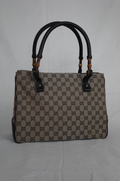 Gucci GG Canvas Bamboo Handle Tote